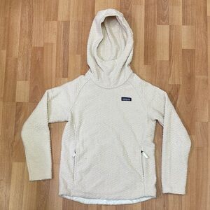 Patagonia Cream Fleece Hooded Pullover Sweater